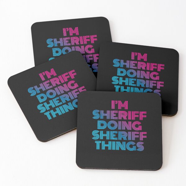 Item preview, I'm Sheriff Doing Sheriff Things Retro Neon designed and sold by SVPOD.