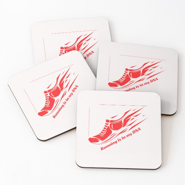 Aperçu de l'œuvre Red Shoe Running est dans mon ADN Sticker créée et vendue par TheCreativeFab.