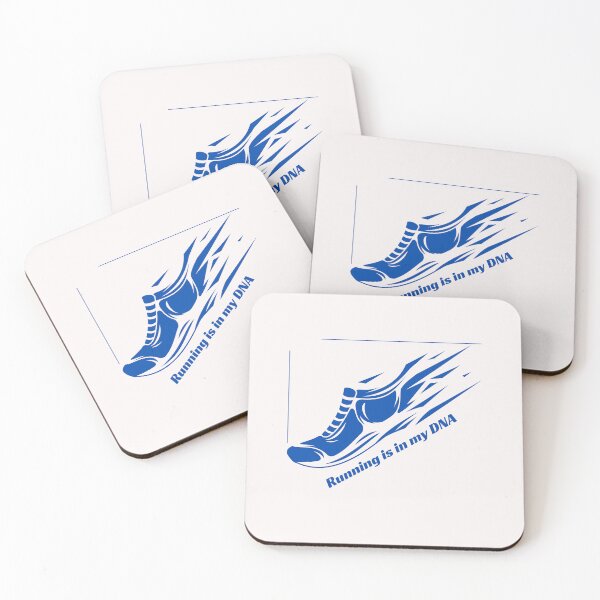 Aperçu de l'œuvre Blue Shoe Running est dans mon ADN Sticker créée et vendue par TheCreativeFab.