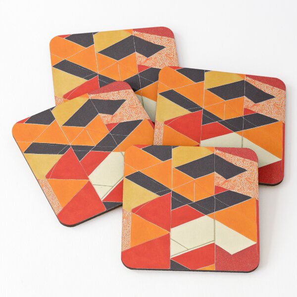 Item preview, Red/Orange Abstract Patchwork designed and sold by BuraxisDesigns.