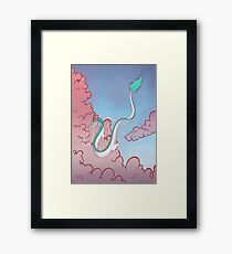 White Dragon Framed Print