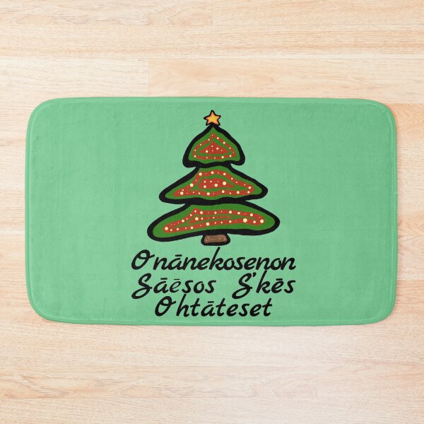 Item preview, Onānekosenon Sāēsos s’kēs ohtāteset - Merry Christmas MenomineeTribe Holiday designed and sold by MagicBoutique.