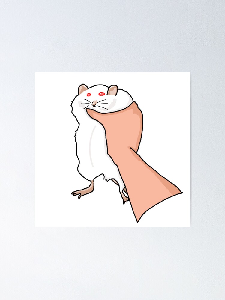 "Rat being held meme" Poster for Sale by novawaves Redbubble