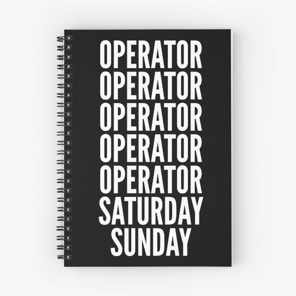 Item preview, Operator saturday and sunday for Operators designed and sold by SVPOD.