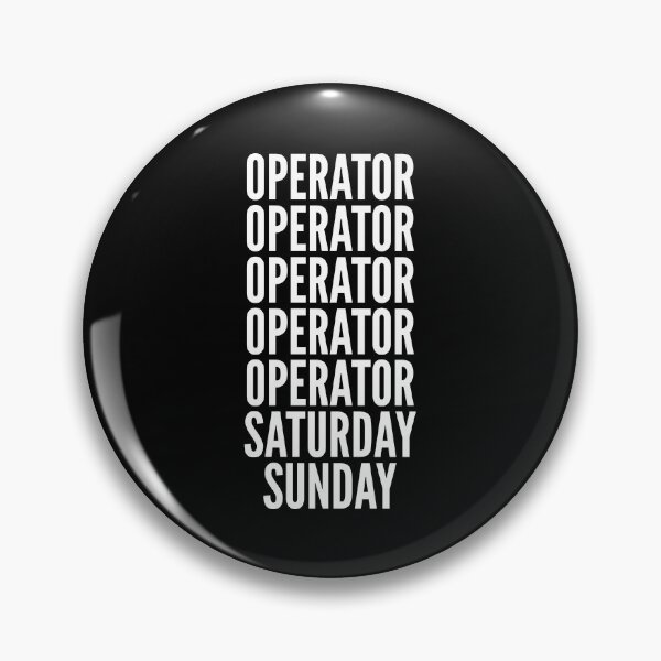 Item preview, Operator saturday and sunday for Operators designed and sold by SVPOD.
