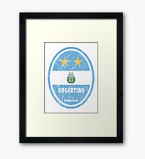 Fußball - Argentinien (Distressed) Gerahmtes Wandbild