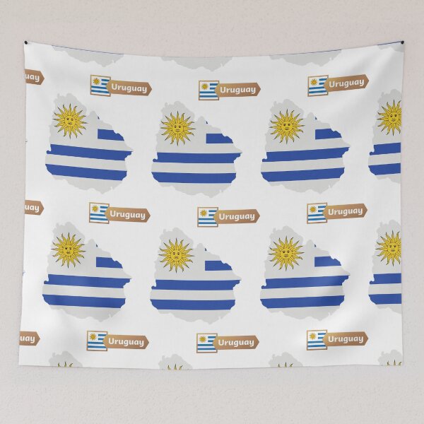 Item preview, Uruguay Map Flag designed and sold by Tienda-Vane.