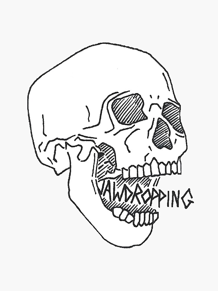 "Jaw Dropping" Sticker for Sale by DrawnbyHolly Redbubble