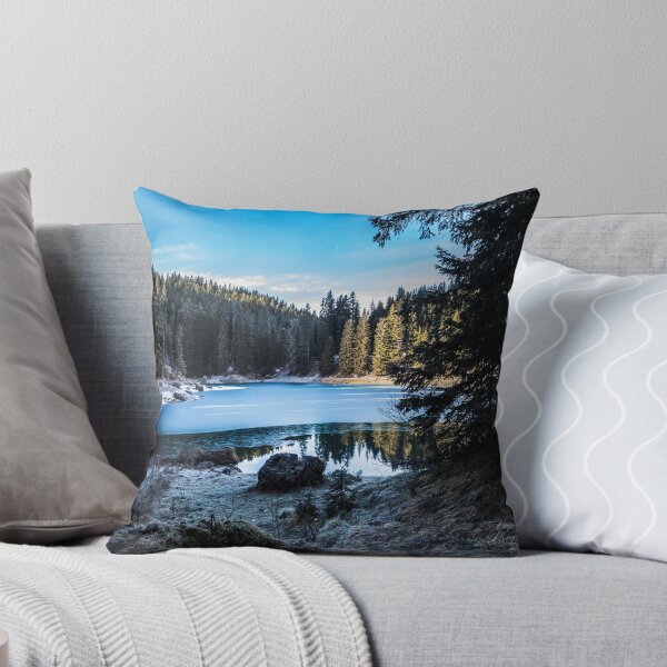 Item preview, Carezza lake in winter with frosty surface  designed and sold by enolabrain.