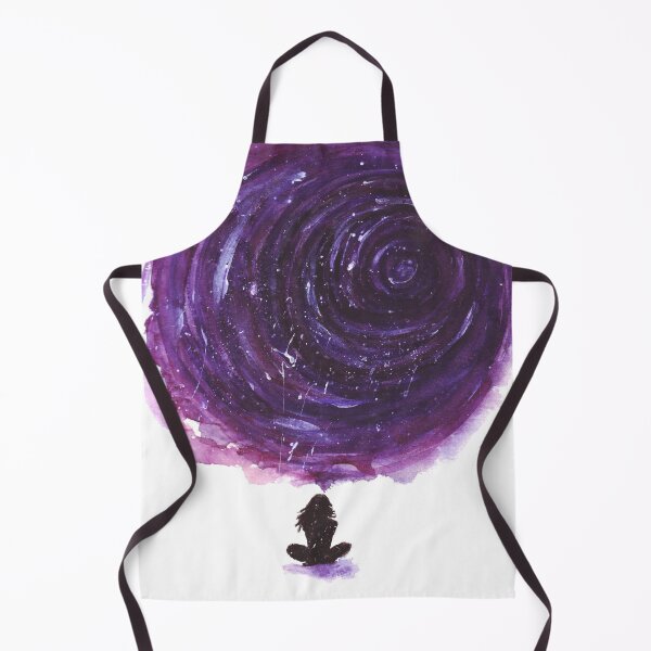 Item preview, Purple Cosmic Swirl. Girl meditating in Lotus Pose designed and sold by Wolshebnaja.