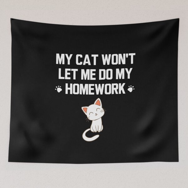 Item preview, MI GATO NO ME DEJA HACER MI TAREA designed and sold by antipatic.
