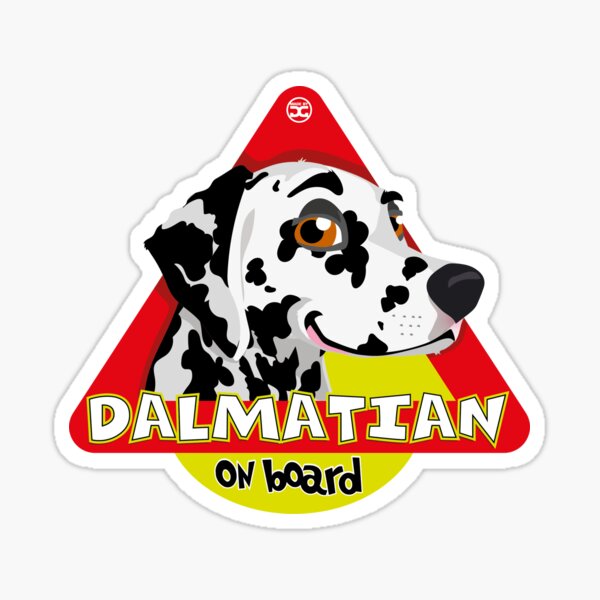Dalmatian On Board - Black&White Sticker