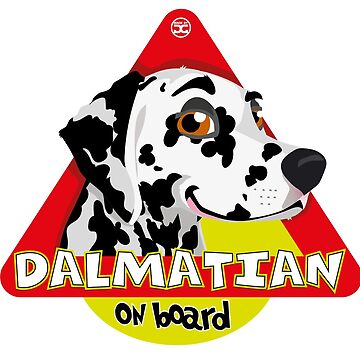 Artwork thumbnail, Dalmatian On Board - Black&White by DoggyGraphics