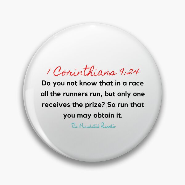 Item preview, Marathon Race Scripture Quote I Corinthians 9:24 - White designed and sold by TheReporter1.