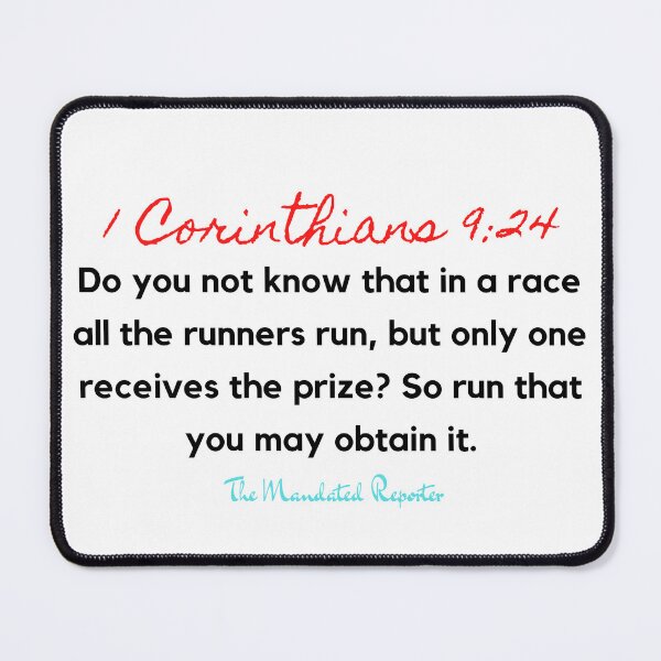 Item preview, Marathon Race Scripture Quote I Corinthians 9:24 - White designed and sold by TheReporter1.