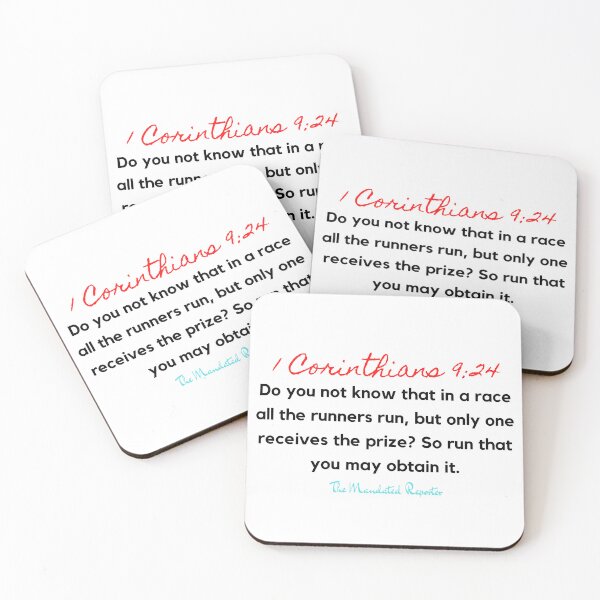 Item preview, Marathon Race Scripture Quote I Corinthians 9:24 - White designed and sold by TheReporter1.