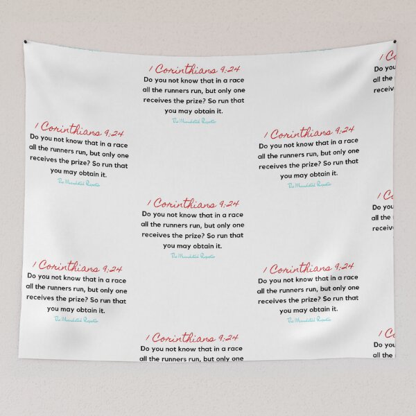 Item preview, Marathon Race Scripture Quote I Corinthians 9:24 - White designed and sold by TheReporter1.