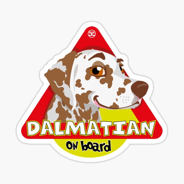 Dalmatian On Board - Brown&White Sticker
