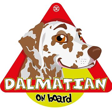 Artwork thumbnail, Dalmatian On Board - Brown&White by DoggyGraphics
