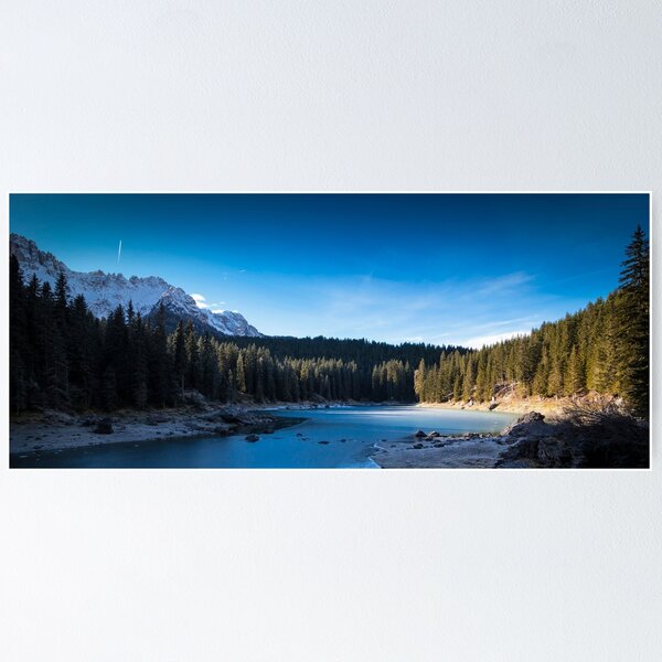 Item preview, Carezza lake in winter with frosty surface  designed and sold by enolabrain.