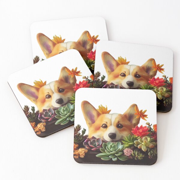 Item preview, Succulent Basket Corgi designed and sold by Paint-of-Heart.