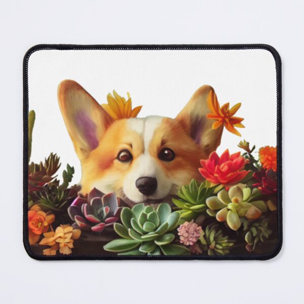 Item preview, Succulent Basket Corgi designed and sold by Paint-of-Heart.