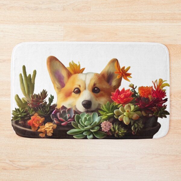 Item preview, Succulent Basket Corgi designed and sold by Paint-of-Heart.
