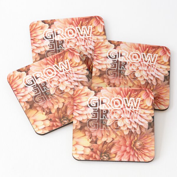 Item preview, GROW (above) - Fun, Flirty Orange Floral Background designed and sold by AliceSLee.