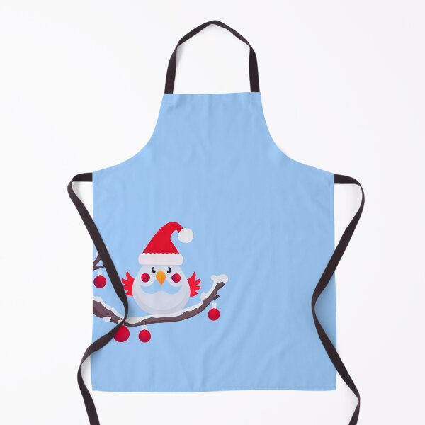 Item preview, Christmas Fluffy Bird in a Santa Claus Hat Sits on a Snowy Branch designed and sold by KOTOdesign.