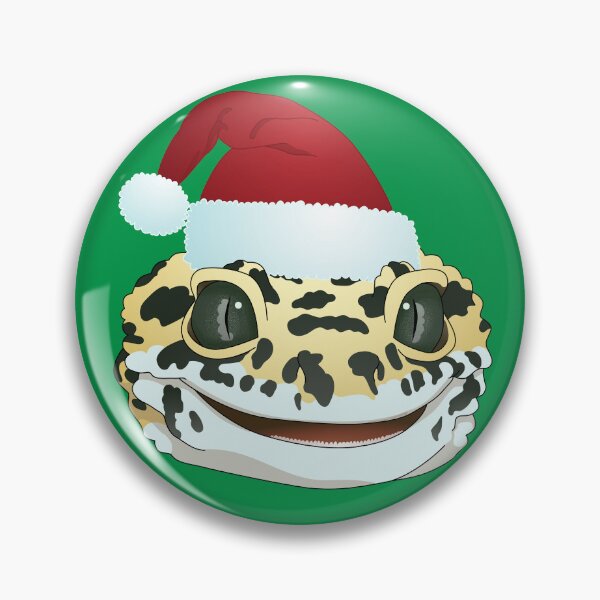 Artikelvorschau, Leopardgecko trägt eine Weihnachtsmütze entworfen und verkauft von Zia Frazier.
