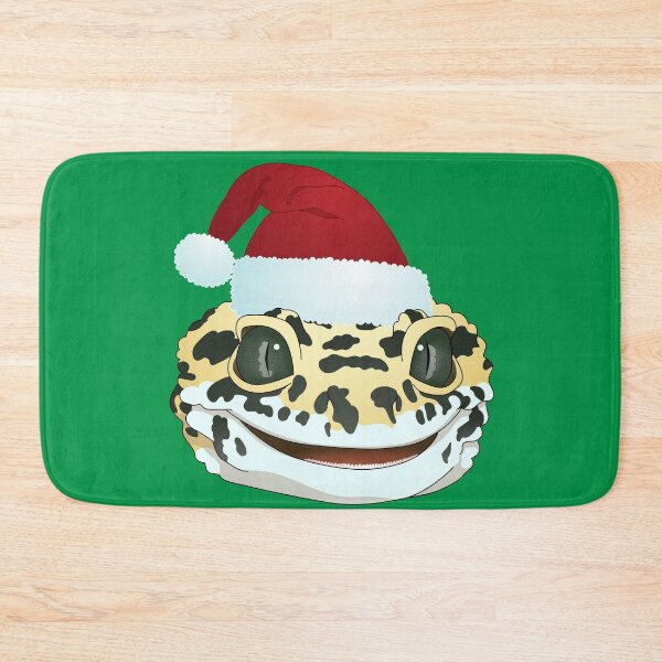 Artikelvorschau, Leopardgecko trägt eine Weihnachtsmütze entworfen und verkauft von Zia Frazier.