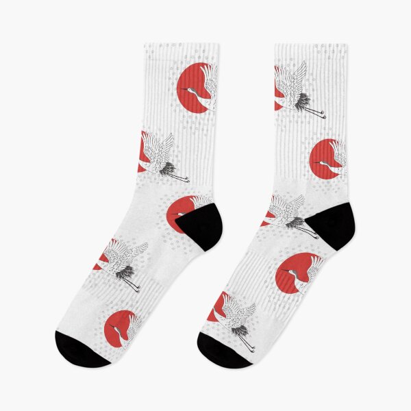 Item preview, Japanese cranes and sun design designed and sold by Cheekyleopard.