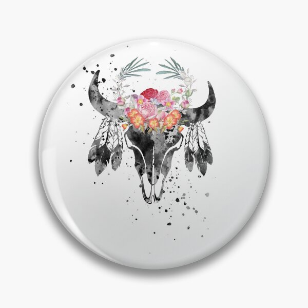Item preview, Native American Buffalo skull  designed and sold by Rosaliartbook.