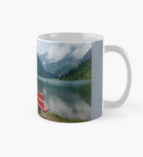 Rote Bank mit Aussicht Tasse