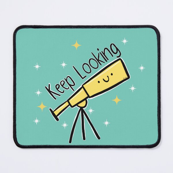Item preview, kawaii telescope, keep looking with a sparkling sky designed and sold by MaddaMom.