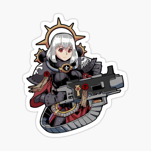 The holy sister with the big gun Sticker