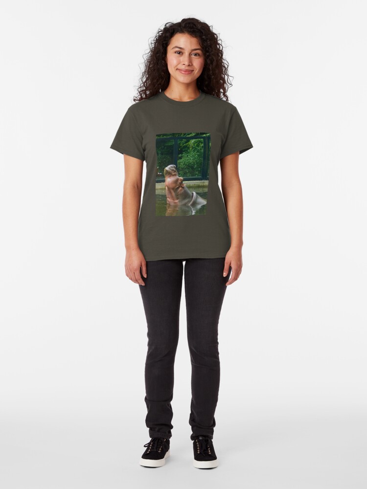 Alternate view of Happy Hippo - Aaaah... Life is good... Classic T-Shirt