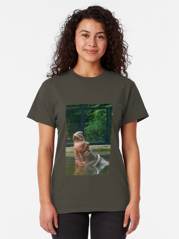 Alternate view of Happy Hippo - Aaaah... Life is good... Classic T-Shirt