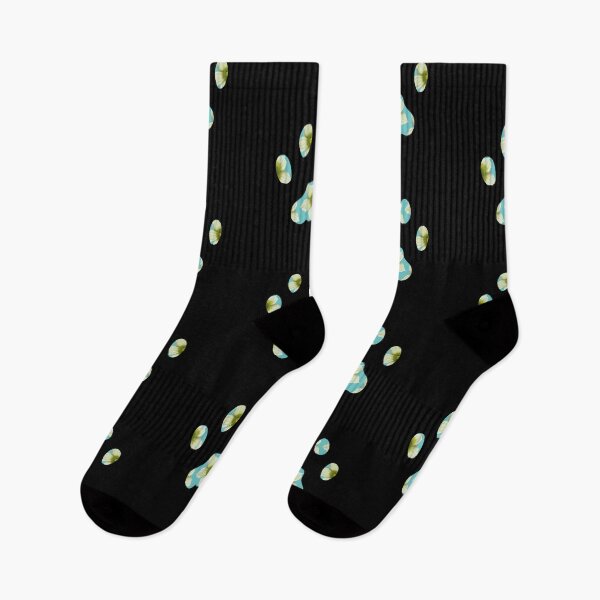 Item preview, Cat paw with Briony flower pattern in light blue on black designed and sold by Encie-Designs.