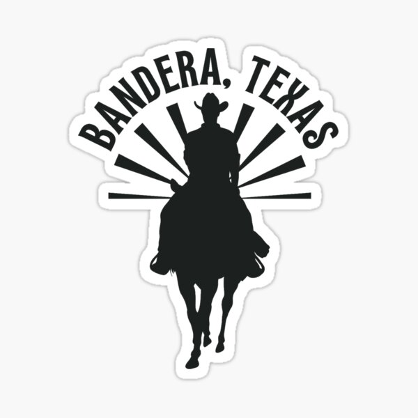 Artikel-Vorschau von Retro Bandera Texas Cowboy – Schwarz, designt und verkauft von WesternLocales.