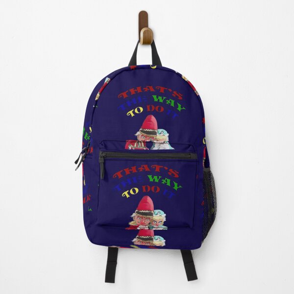 Item preview, Punch and Judy illustration with "That's the way to do it" words.Navy blue background. designed and sold by janesg.
