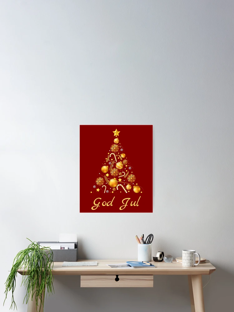 Sweden＊GOD JUL＊Christmas tapestry・* Hand Embroidered Christmas Tapestry Hand-embroidered With