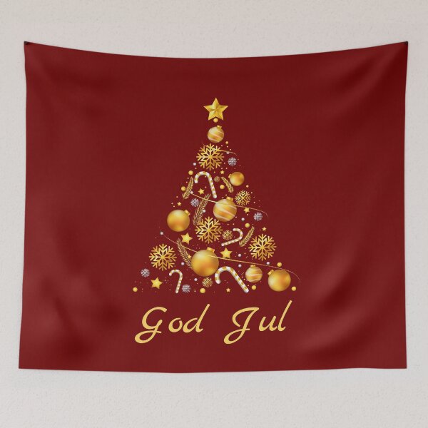 Item preview, GOD JUL Sweden Christmas Tree Happy Christmas designed and sold by MagicBoutique.