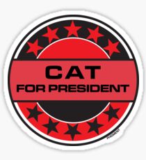 Cat For President Sticker