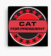Cat For President Canvas Print