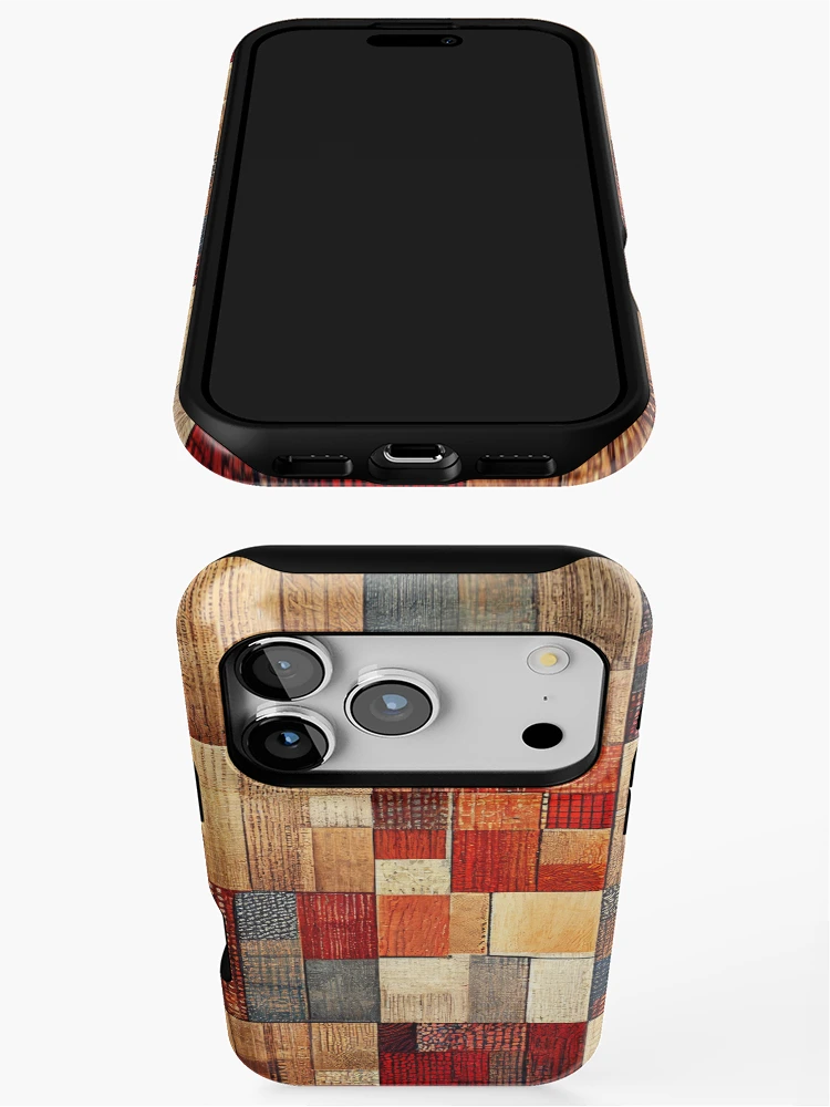 Thumbnail 3 of 4, iPhone Case, Rustic Patchwork designed and sold by BuraxisDesigns.