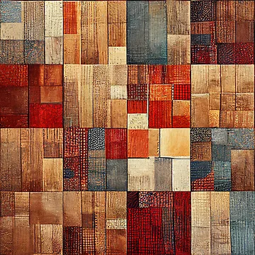 Artwork thumbnail, Rustic Patchwork by BuraxisDesigns
