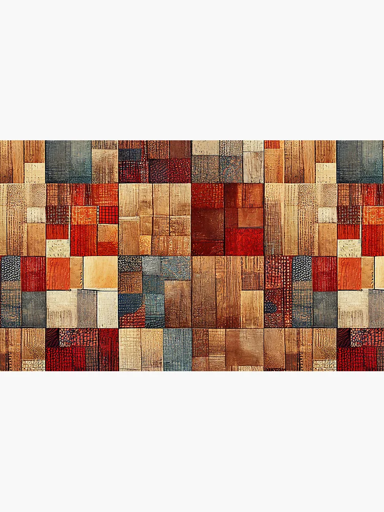 Thumbnail 6 of 6, Coffee Mug, Rustic Patchwork designed and sold by BuraxisDesigns.