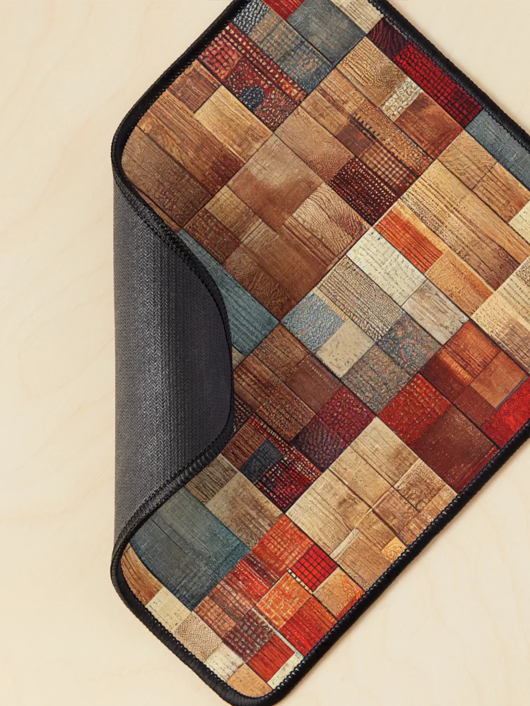 Thumbnail 2 of 5, Mouse Pad, Rustic Patchwork designed and sold by BuraxisDesigns.