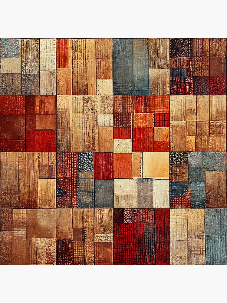 Thumbnail 3 of 3, Magnet, Rustic Patchwork designed and sold by BuraxisDesigns.